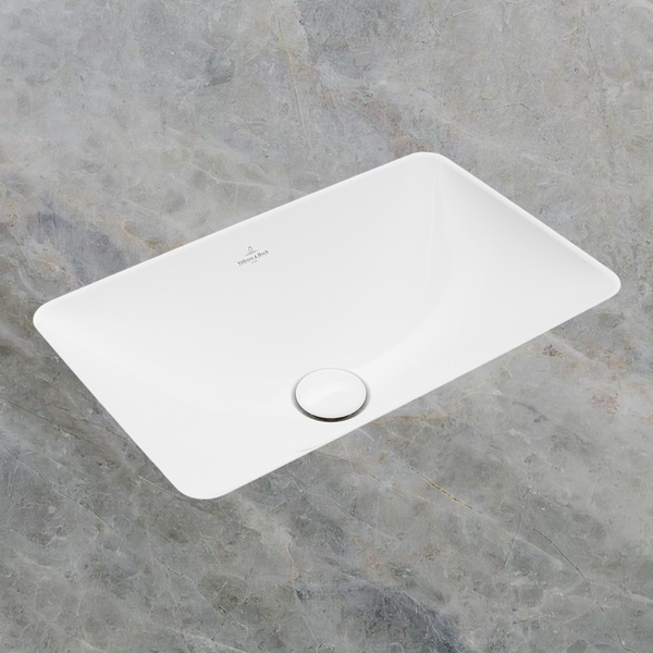 Villeroy & Boch Loop Slim 450mm Rectangular Under Counter Basin with Overflow Alpine White