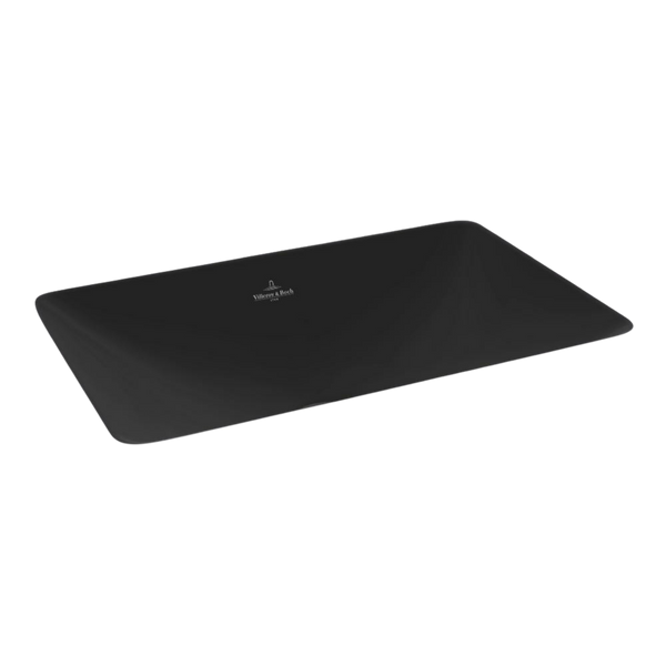 Villeroy & Boch Loop Slim 450mm Rectangular Under Counter Basin with Overflow Pure Black