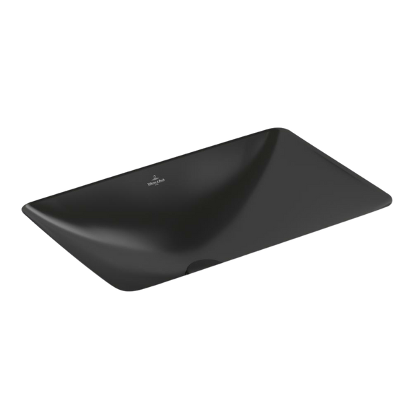 Villeroy & Boch Loop Slim 540mm Rectangular Under Counter Basin with Overflow Pure Black