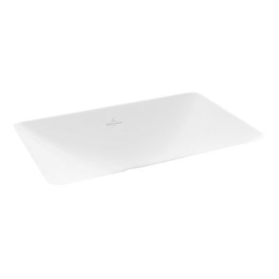 Villeroy & Boch Loop Slim 615mm Rectangular Under Counter Basin with Overflow Stone White