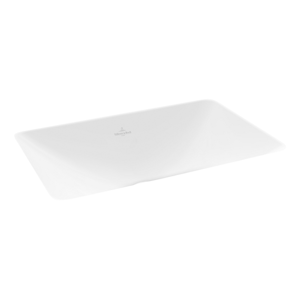Villeroy & Boch Loop Slim 615mm Rectangular Under Counter Basin with Overflow Stone White