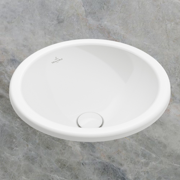 Villeroy & Boch Loop Slim 390mm Round Drop In Basin with Overflow Alpine White