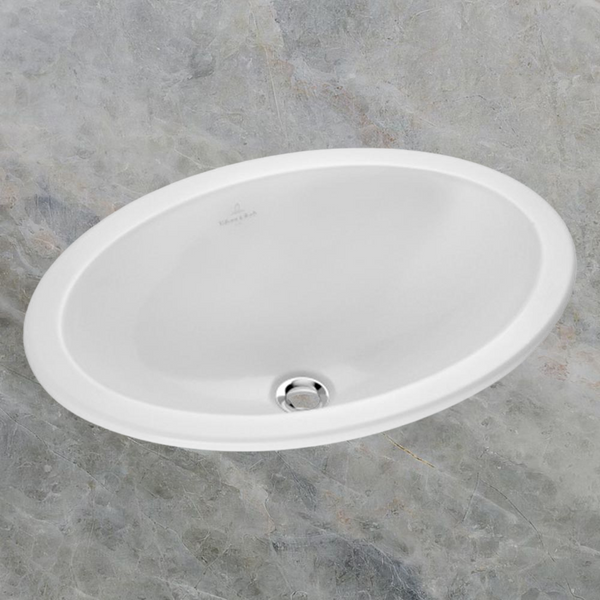Villeroy & Boch Loop Slim 570mm Oval Drop In Basin with Overflow Alpine White