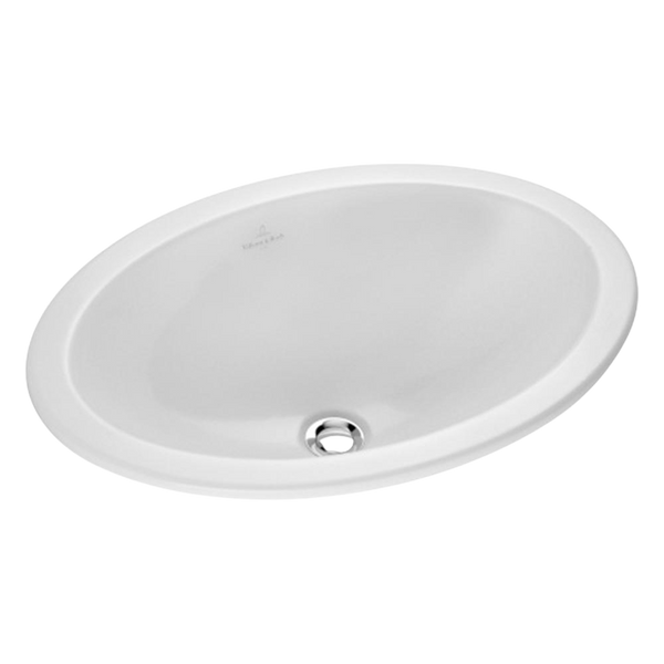 Villeroy & Boch Loop Slim 570mm Oval Drop In Basin with Overflow Alpine White