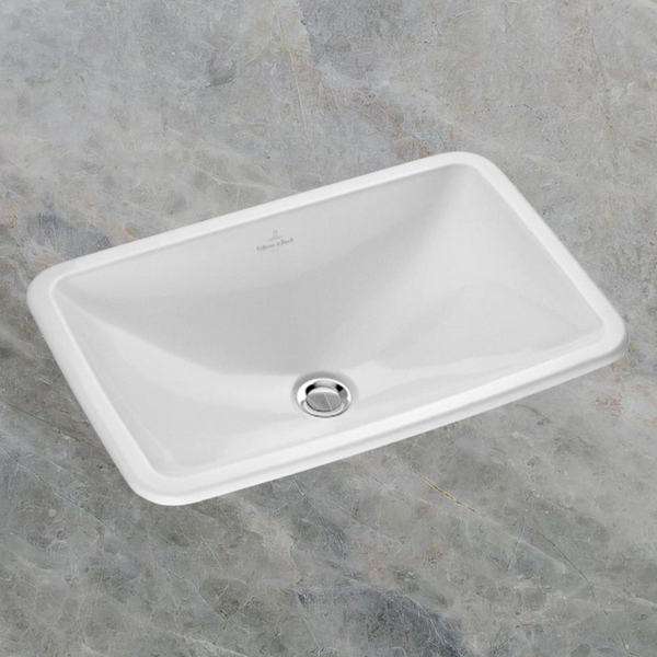 Villeroy & Boch Loop Slim 510mm Rectangular Drop In Basin with Overflow Alpine White