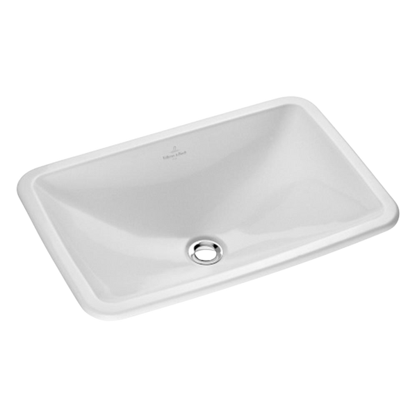 Villeroy & Boch Loop Slim 510mm Rectangular Drop In Basin with Overflow Alpine White