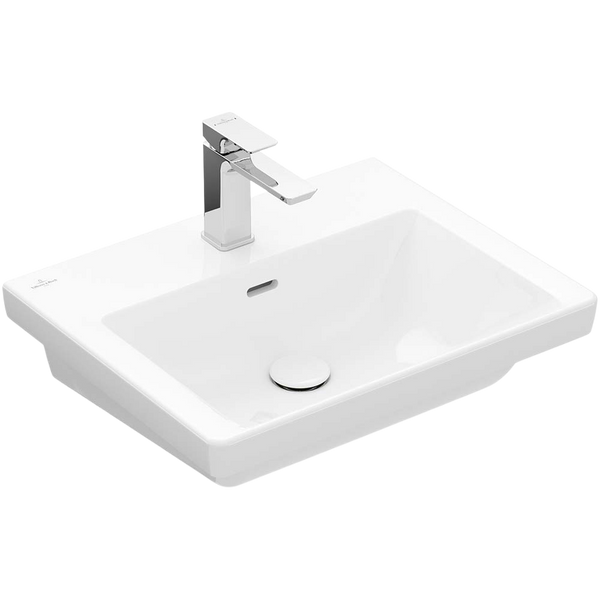 Villeroy & Boch Subway 3.0 550mm Wall Hung Basin with Overflow 1 Tap Hole Alpine White