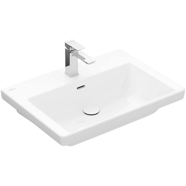 Villeroy & Boch Subway 3.0 650mm Wall Hung Basin with Overflow 1 Tap Hole Alpine White