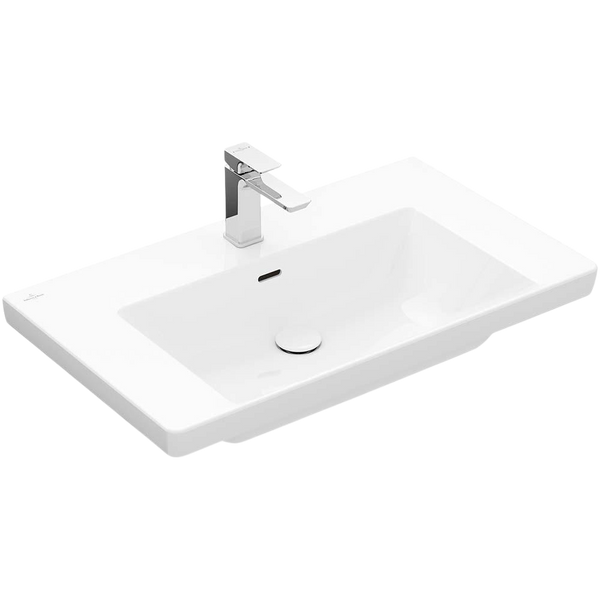 Villeroy & Boch Subway 3.0 800mm Wall Hung Basin with Overflow 1 Tap Hole Alpine White