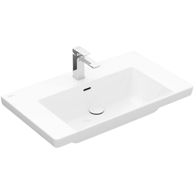 Villeroy & Boch Subway 3.0 800mm Wall Hung Basin with Overflow 1 Tap Hole Stone White
