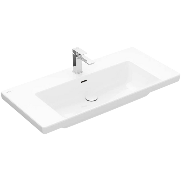 Villeroy & Boch Subway 3.0 1000mm Wall Hung Basin with Overflow 1 Tap Hole Alpine White