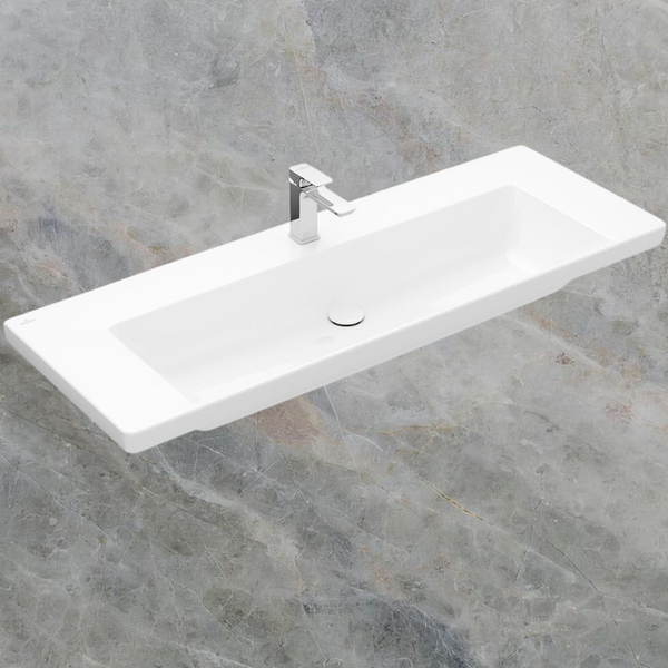 Villeroy & Boch Subway 3.0 1300mm Wall Hung Basin 1 Tap Hole Alpine White