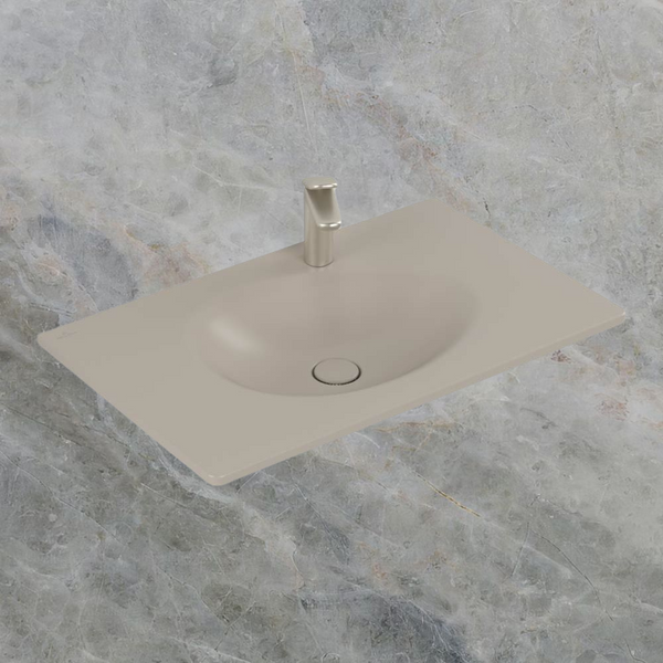 Villeroy & Boch Antao 800mm Wall Hung Basin 1 Tap Hole Almond