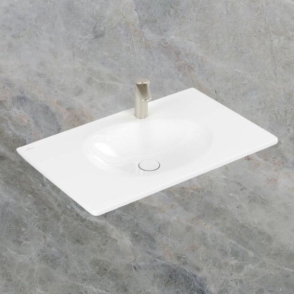 Villeroy & Boch Antao 800mm Wall Hung Basin 1 Tap Hole Alpine White