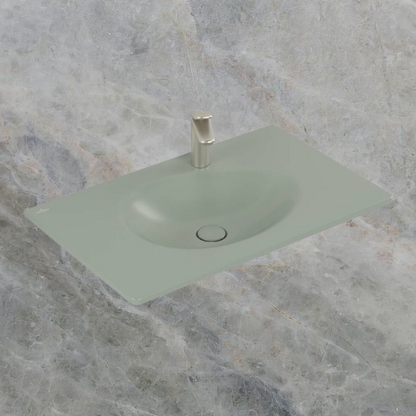 Villeroy & Boch Antao 800mm Wall Hung Basin 1 Tap Hole Morning Green