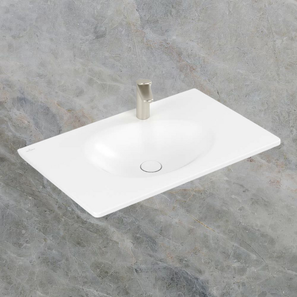 Villeroy & Boch Antao 800mm Wall Hung Basin 1 Tap Hole Stone White