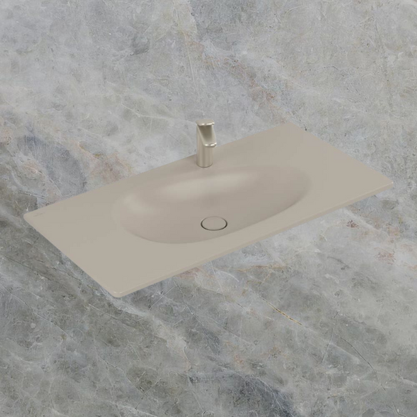 Villeroy & Boch Antao 1000mm Wall Hung Basin 1 Tap Hole Almond
