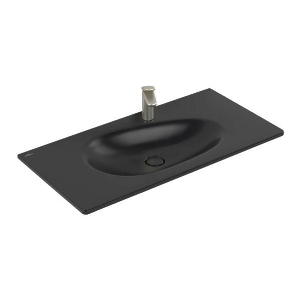 Villeroy & Boch Antao 1000mm Wall Hung Basin 1 Tap Hole Pure Black