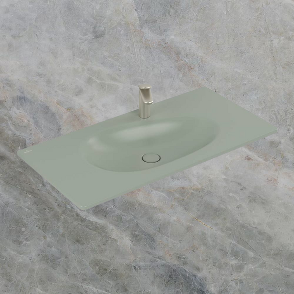 Villeroy & Boch Antao 1000mm Wall Hung Basin 1 Tap Hole Morning Green