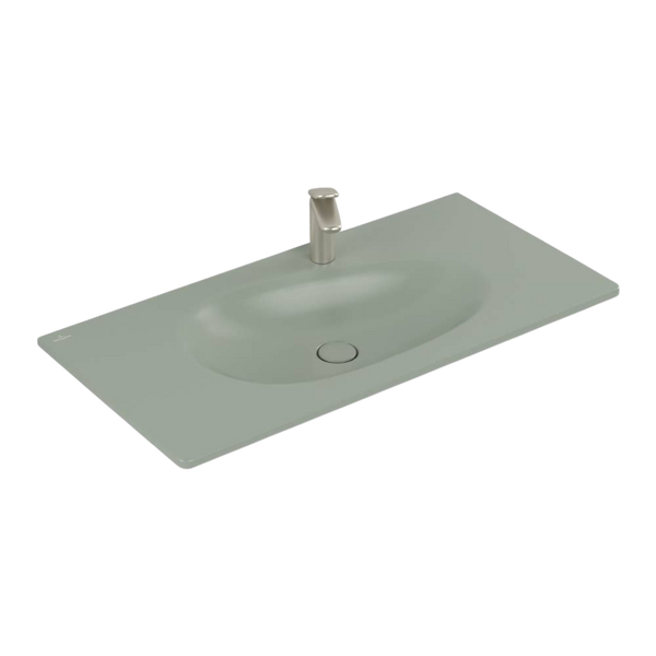 Villeroy & Boch Antao 1000mm Wall Hung Basin 1 Tap Hole Morning Green