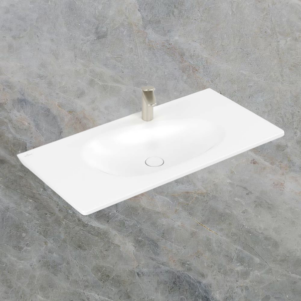 Villeroy & Boch Antao 1000mm Wall Hung Basin 1 Tap Hole Stone White