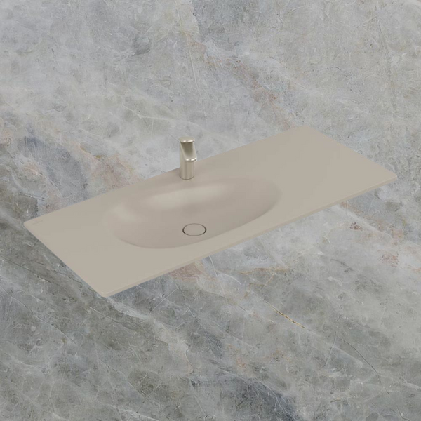 Villeroy & Boch Antao 1200mm Wall Hung Basin 1 Tap Hole Almond