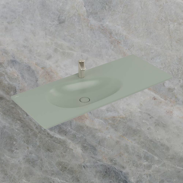 Villeroy & Boch Antao 1200mm Wall Hung Basin 1 Tap Hole Morning Green