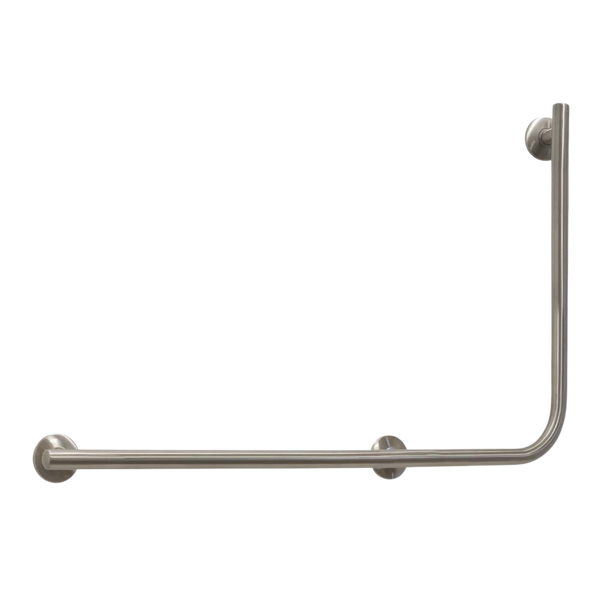 Argent Advantage Designer 600x960mm Left Hand 90 Degree Rail Brushed Nickel