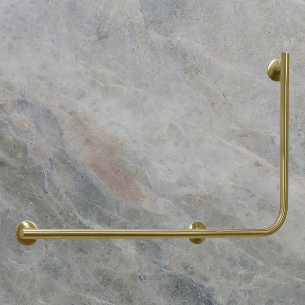 Argent Advantage Designer 600x960mm Left Hand 90 Degree Rail Brushed Gold
