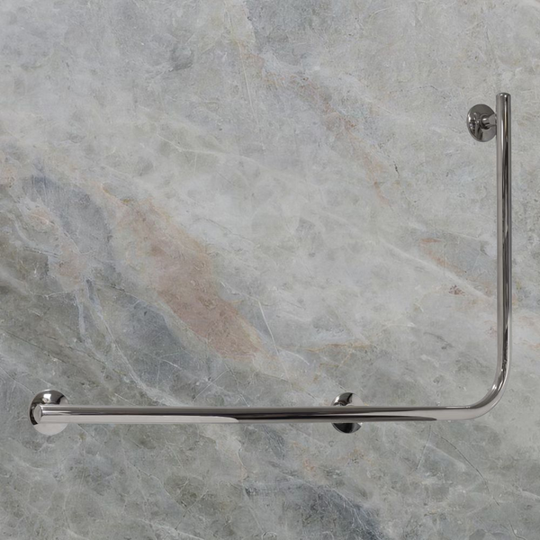 Argent Advantage Designer 600x960mm Left Hand 90 Degree Rail High Stainless Steel