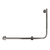Argent Advantage Designer 600x960mm Left Hand 90 Degree Rail High Stainless Steel