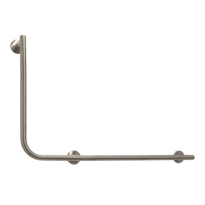 Argent Advantage Designer 600x960mm Right Hand 90 Degree Rail Brushed Nickel