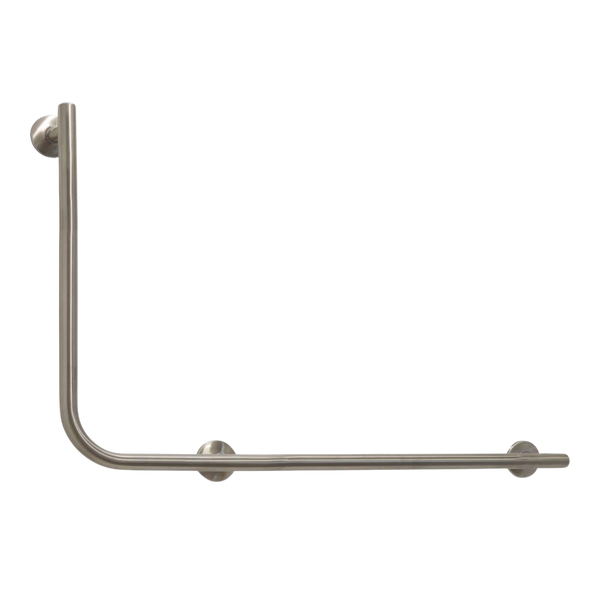 Argent Advantage Designer 600x960mm Right Hand 90 Degree Rail Brushed Nickel
