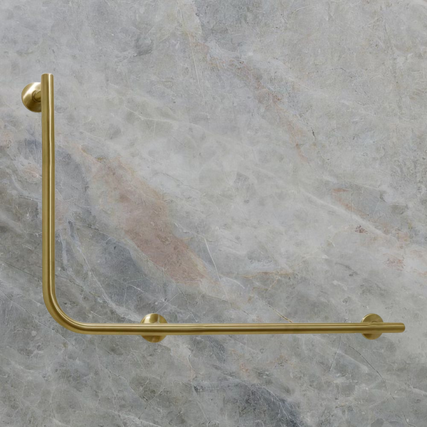 Argent Advantage Designer 600x960mm Right Hand 90 Degree Rail Brushed Gold