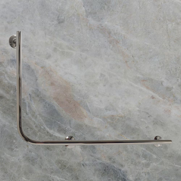 Argent Advantage Designer 600x960mm Right Hand 90 Degree Rail High Stainless Steel