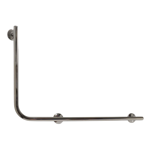 Argent Advantage Designer 600x960mm Right Hand 90 Degree Rail High Stainless Steel