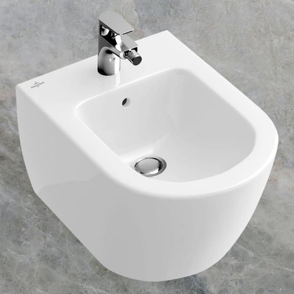 Villeroy & Boch Subway 2.0 Wall Hung Bidet 1 Tap Hole Alpine White