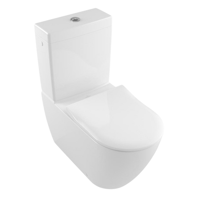 Villeroy & Boch Subway 2.0 DirectFlush BTW Toilet Suite with Slim Seat Alpine White