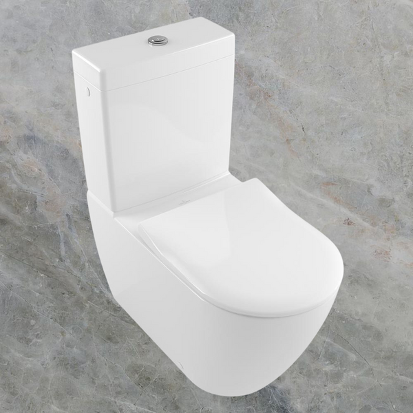 Villeroy & Boch Subway 2.0 DirectFlush BTW Toilet Suite with Slim Seat CeramicPlus Alpine White