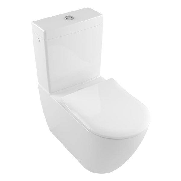 Villeroy & Boch Subway 2.0 DirectFlush BTW Toilet Suite with Slim Seat CeramicPlus Alpine White