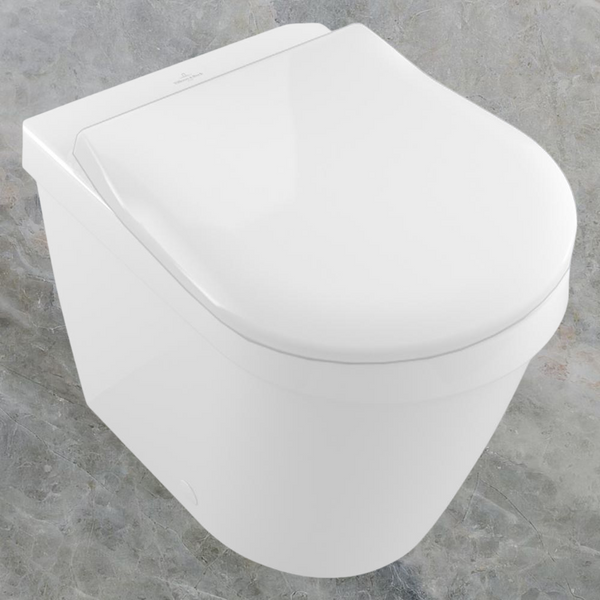 Villeroy & Boch Architectura 2.0 DirectFlush Wall Faced Toilet Pan with Slim Seat CeramicPlus Alpine White