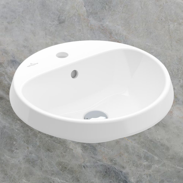 Villeroy & Boch Architectura 2.0 450mm Round Drop In Basin with Overflow 1 Tap Hole Alpine White