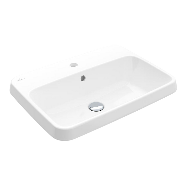 Villeroy & Boch Architectura 2.0 600mm Rectangular Drop In Basin with Overflow 1 Tap Hole Alpine White