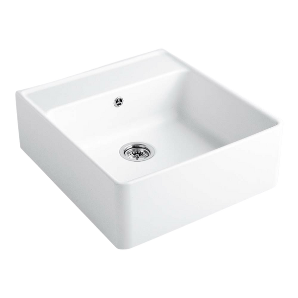 Villeroy & Boch Butler 595mm Square Sink with Overflow Stone White