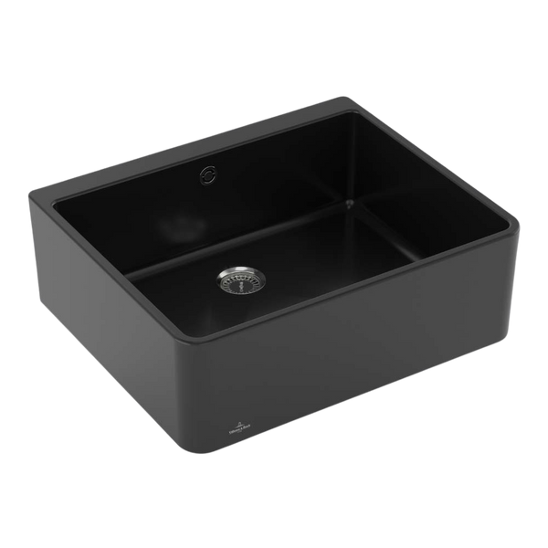 Villeroy & Boch Subway Butler 60X 595mm Rectangular Sink with Overflow Pure Black