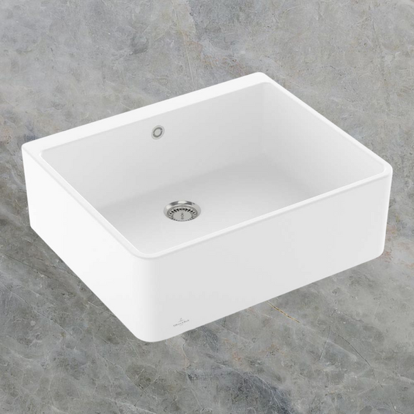 Villeroy & Boch Subway Butler 60X 595mm Rectangular Sink with Overflow Stone White