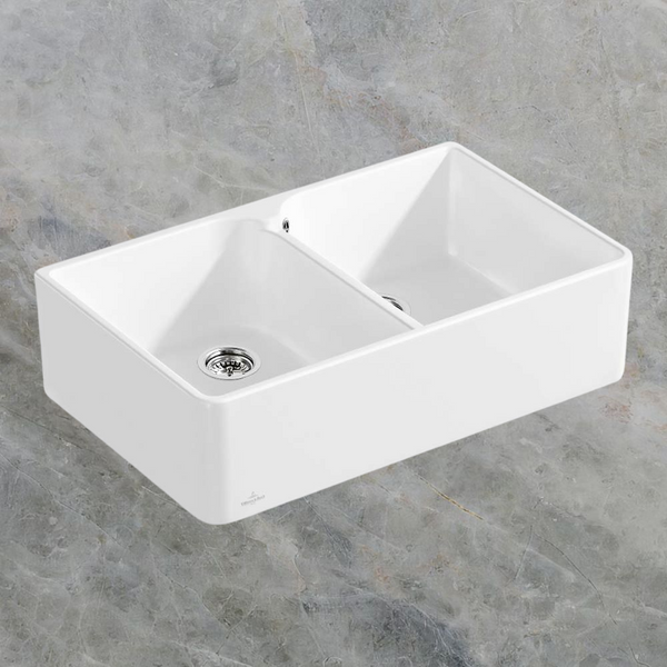 Villeroy & Boch Subway Butler 80X 795mm Rectangular Double Sink with Overflow Alpine White