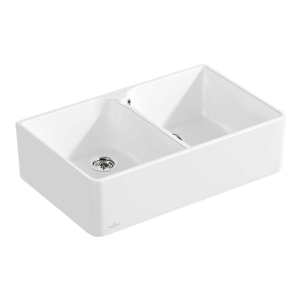 Villeroy & Boch Subway Butler 80X 795mm Rectangular Double Sink with Overflow Alpine White