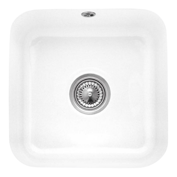 Villeroy & Boch Cisterna 50 445mm Square Under Counter Sink with Overflow Alpine White