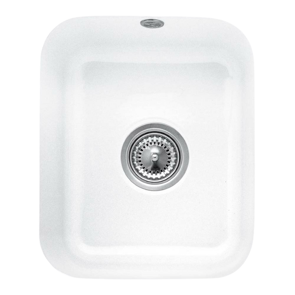 Villeroy & Boch Cisterna 45 370mm Rectangular Under Counter Sink with Overflow Alpine White
